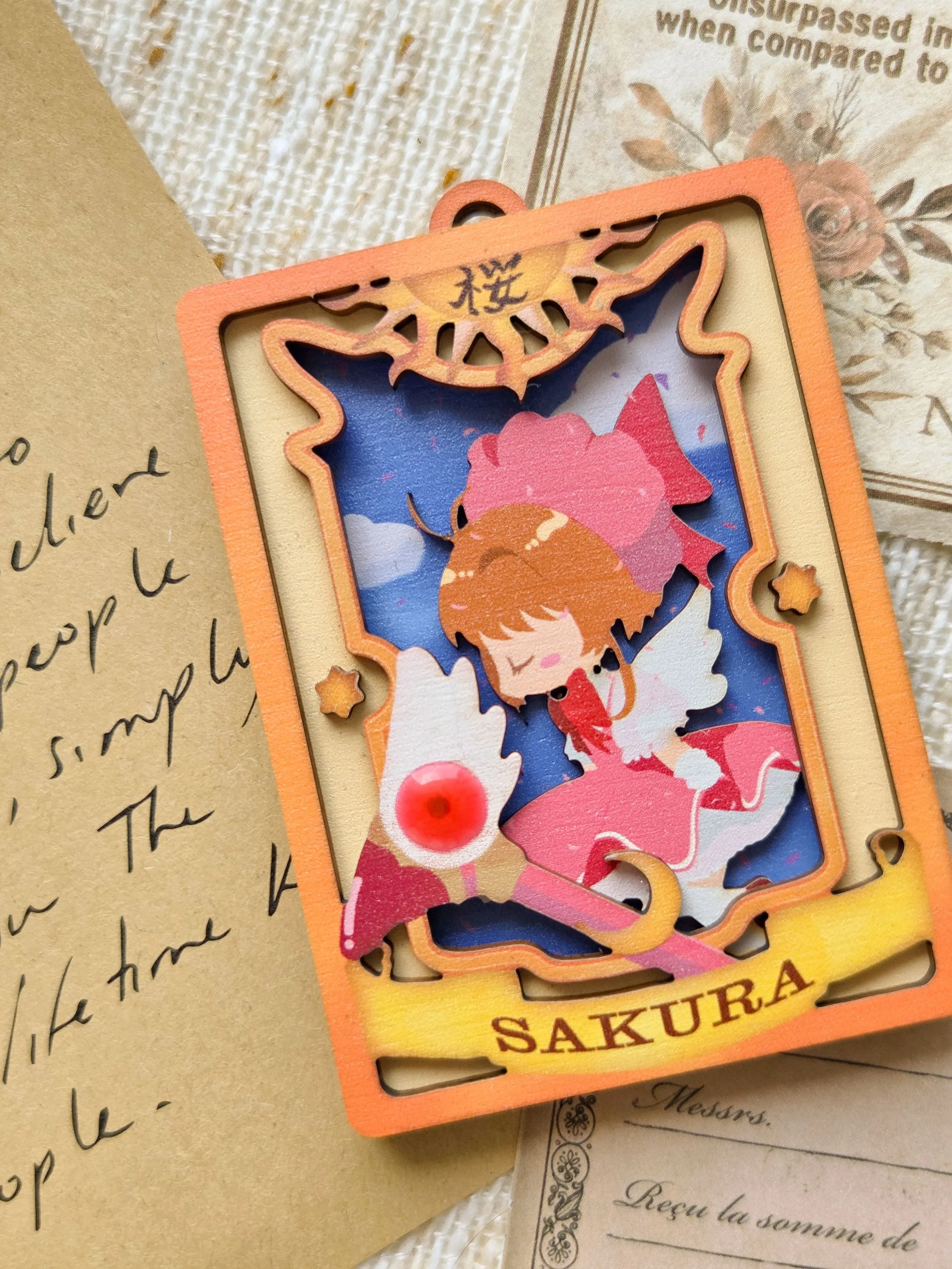 Cardcaptor Sakura wooden NFC keychain